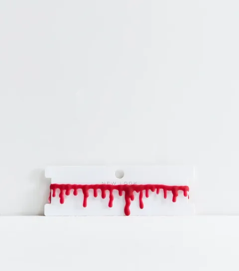 Bright Red Halloween Blood Choker Necklace