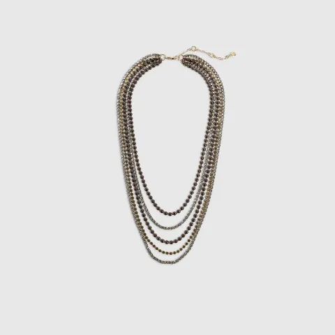 River Island Metal Multi Mixed Chain Necklace