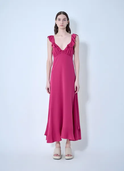 Ruffled Silk Dress