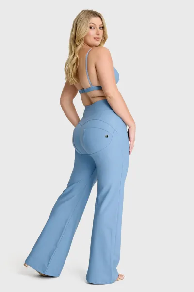 Freddy WRUP Faux Leather - Super High Waisted - Super Flare - Baby Blue