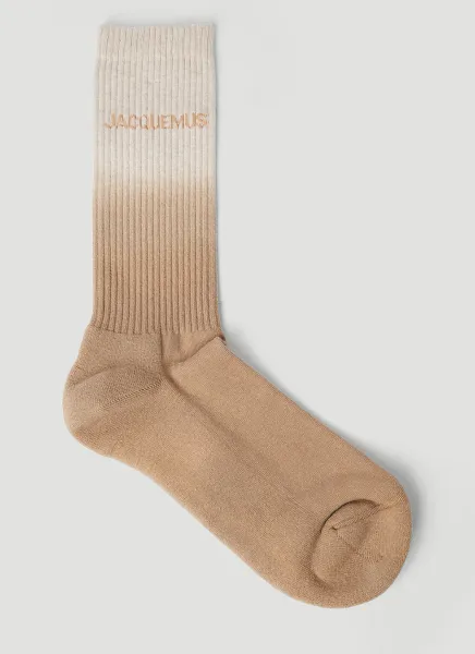 Logo Print Knit Socks