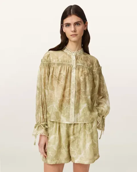 Delphine Relaxed Fit Gathered Shirt