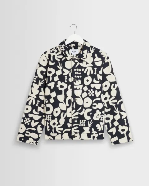 Iggy - Navy and Ecru Spin Jacquard Jacket