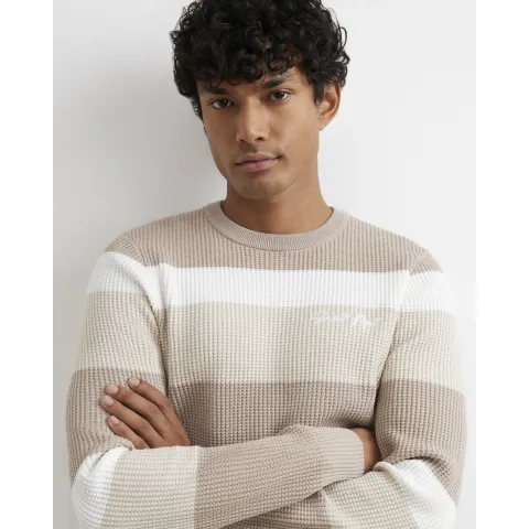River Island Knitted Stripe Cotton Blend Jumper