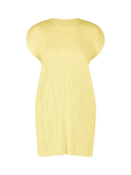 Pleats Please July Colors Dress Pale Yellow