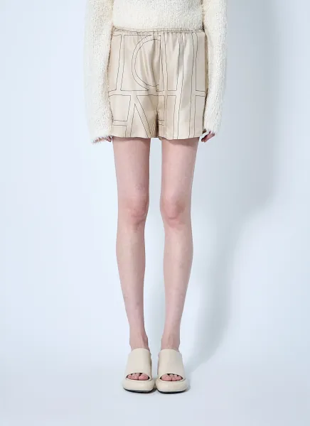 Monogram Silk Shorts