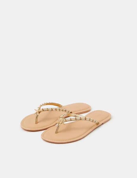Accessorize Pearl Starfish Flip Flops White