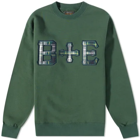 END. x Beams Plus 'Ivy League' Patch Logo Crew Sweat