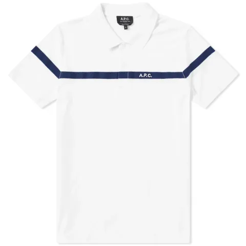 A.P.C. Henri Logo Stripe Polo