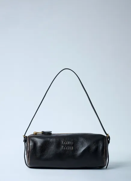 Leather Logo Motif Shoulder Bag