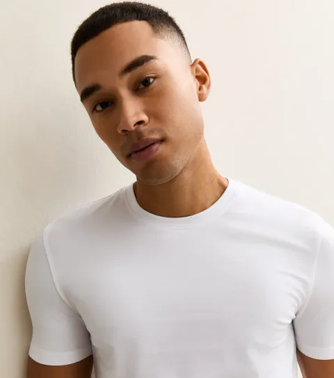 Men's White Muscle Fit T-Shirt