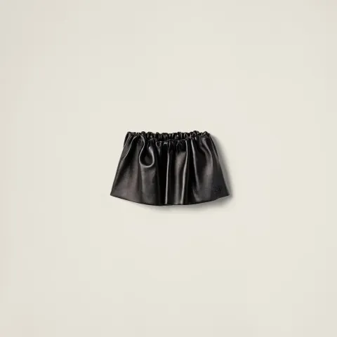 Plongé nappa leather miniskirt