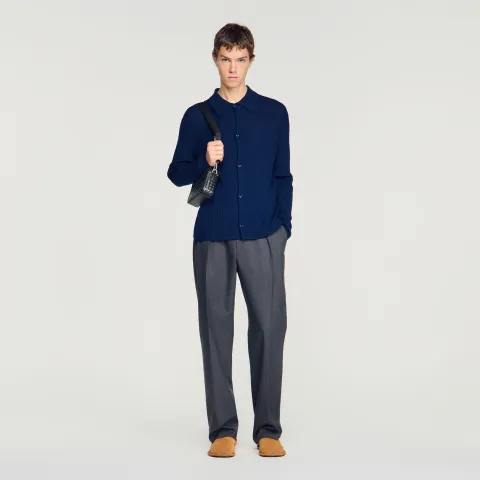 Rib knit shirt
