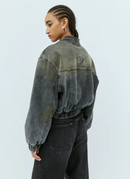 Washed Denim Crop Jacket