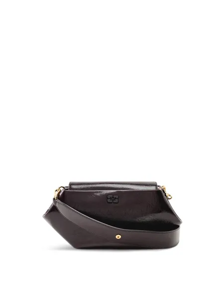 GANNI Bou East/West Deep Shine Shoulder Bag - Demitasse