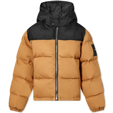 Colorblock Hooded Puffer Jacket