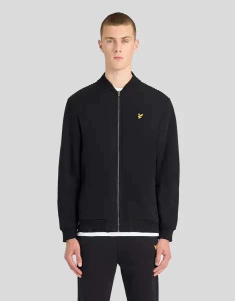 Lyle & Scott Sueded Jersey Bomber Jacket