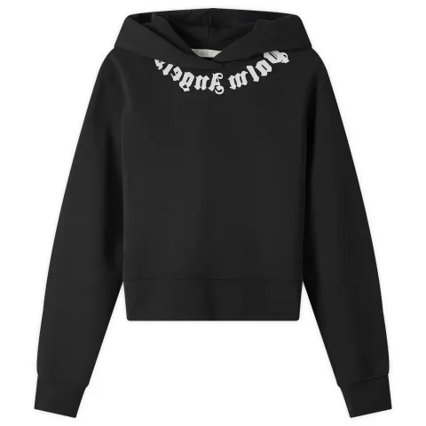 Neck Logo Fitted Hoodie