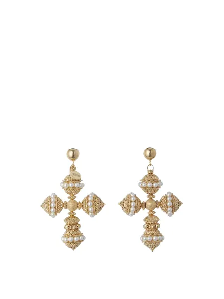 Soru Jewellery Santina Earrings 24kt Gold Plated Silver