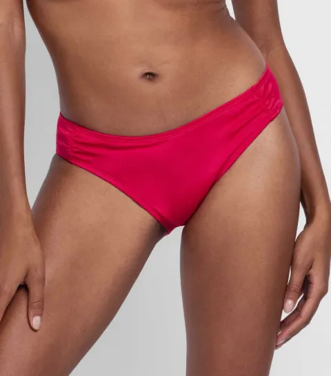 Women's Dark Pink Low Rise Bikini Bottoms