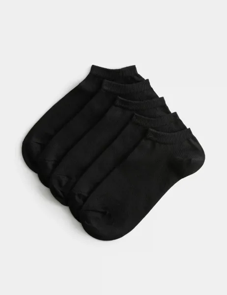 Marks & Spencer 5 Pack Cool & Fresh Trainer Liners Black