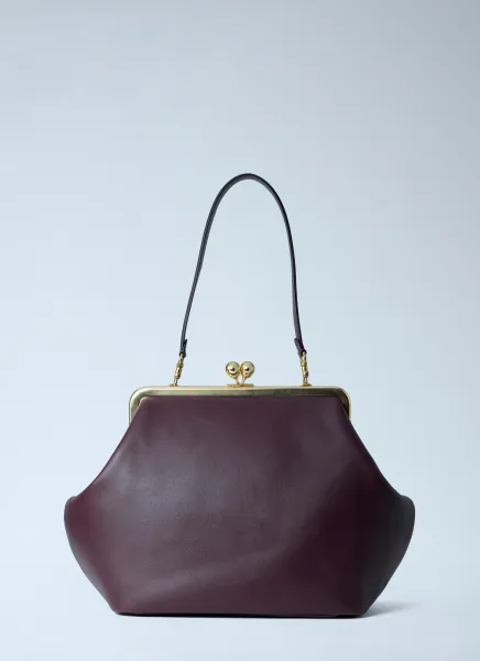 Large Kisslock Frame Handbag