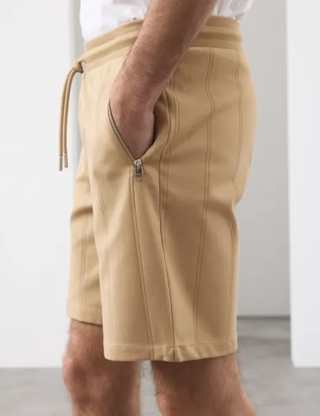 Autograph Regular Fit Cotton Rich Drop Needle Shorts Sand