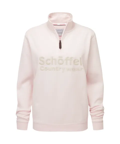 Schöffel Country St Issey Quarter Zip Sweatshirt - Mauve Blush