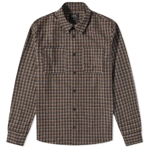 A.P.C. Justin Wool Check Overshirt