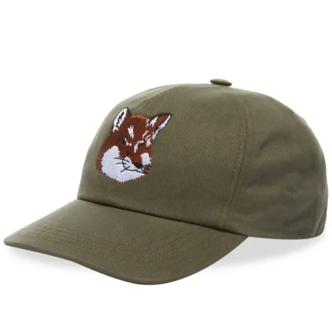 Maison Kitsuné Large Fox Head Embroidery 6 Panel Cap