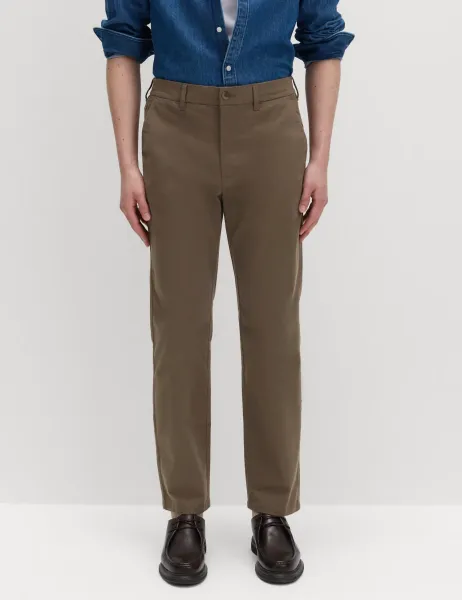 Marks & Spencer Regular Fit Half Elasticated Waist Chinos Mole