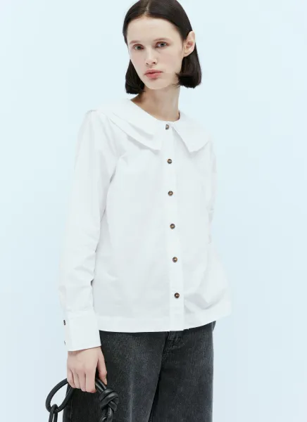 Double-Collar Poplin Shirt