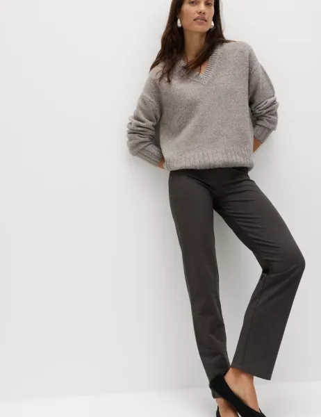 Marks & Spencer Cotton Rich Straight Leg Joggers Charcoal