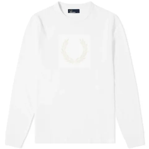 Fred Perry Long Sleeve Tonal Laurel Wreath Tee