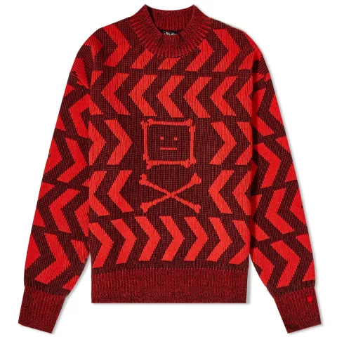 Keith Cross Bones Face Relaxed Crew Knit