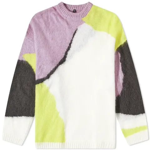 Oversized Abstract Cardigan