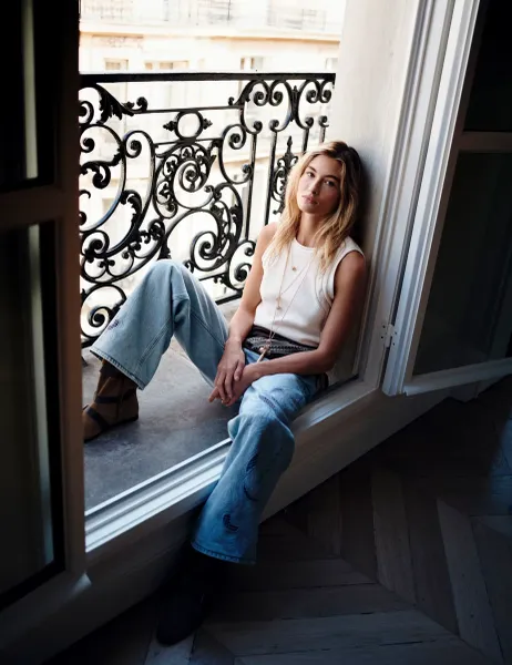 Per Una Pure Cotton Embroidered Cutwork High Waisted Wide Leg Jeans Light Indigo