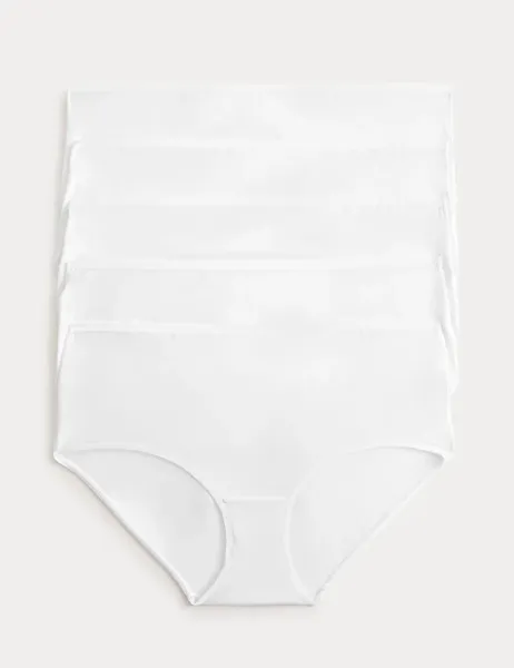 Marks & Spencer 5pk Microfibre High Rise Shorts White