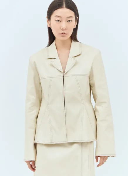 Herringbone Canvas Blazer