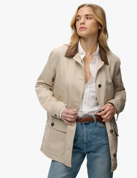 Superdry & Co Cotton Rich Utility Jacket Beige