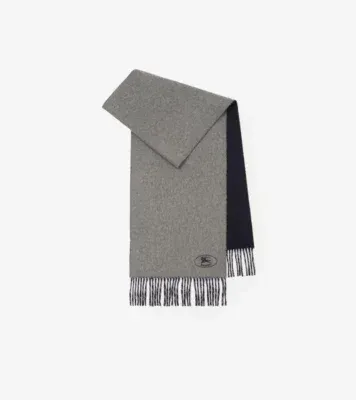 Knight Cashmere Scarf in Grey/navy