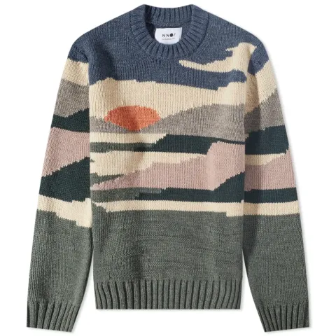 Jason Intarsia Landscape Crew Knit