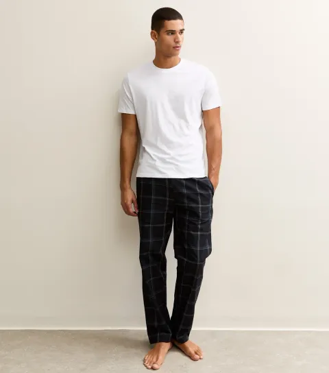 Men's Black Relaxed Pyjama Trousers