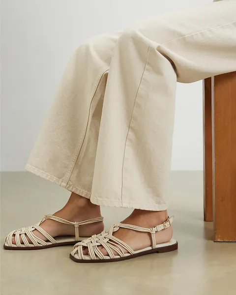 River Island Leather Caged Sandals
