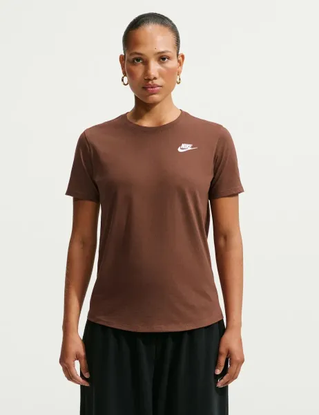 Nike Sportswear Club Cotton Blend T-Shirt Brown