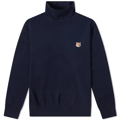 Maison Kitsuné Fox Head Patch Turtleneck Pullover