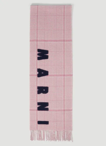 Checked Wool Scarf