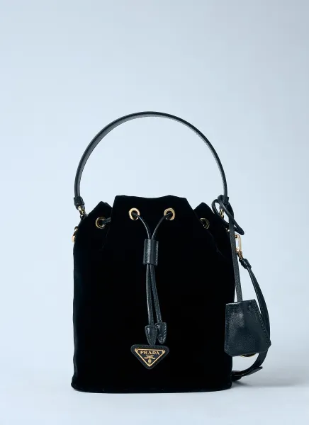 Velvet Mini Bucket Bag