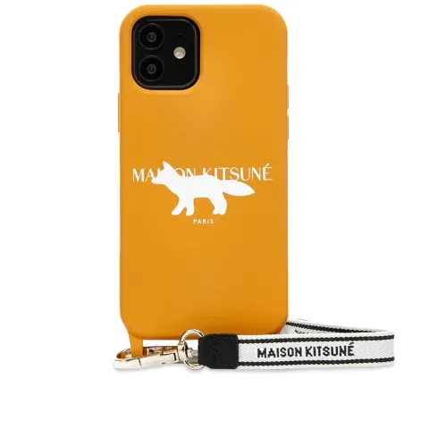 Maison Kitsuné Stamp Logo iPhone 12 Case with Strap