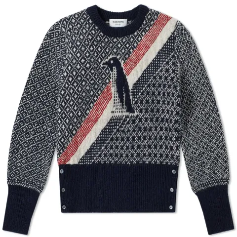 Fair Isle Penguin Crew Knit